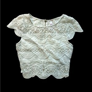 High quality zip up laced blouse